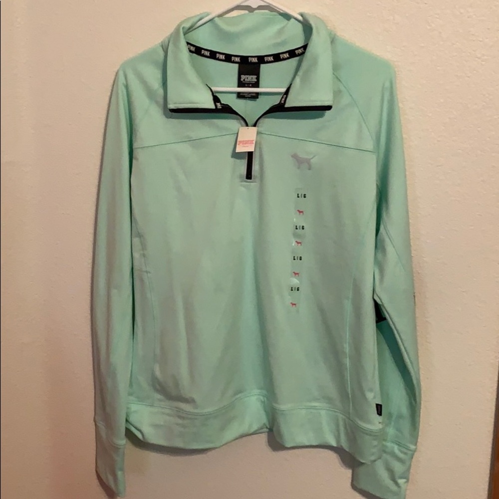 Pink vs sweater 1/4 zip up. New with tags